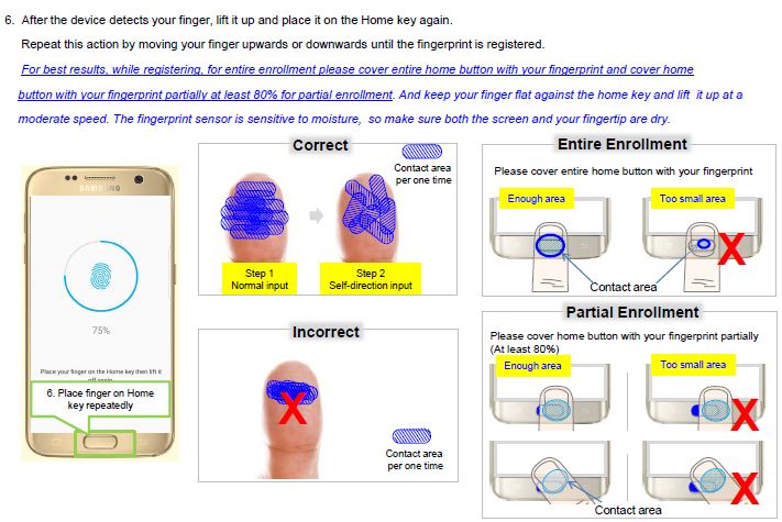 How do I register a fingerprint on my Samsung Galaxy S7/S7 Edge?