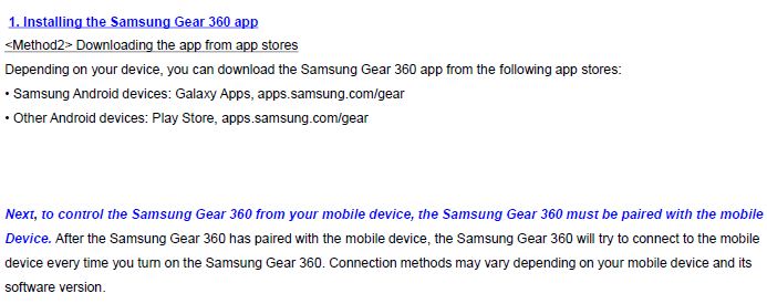 How do I connect the Samsung Gear 360 to a mobile device?