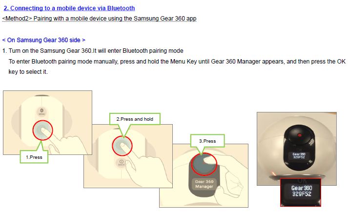 How do I connect the Samsung Gear 360 to a mobile device?