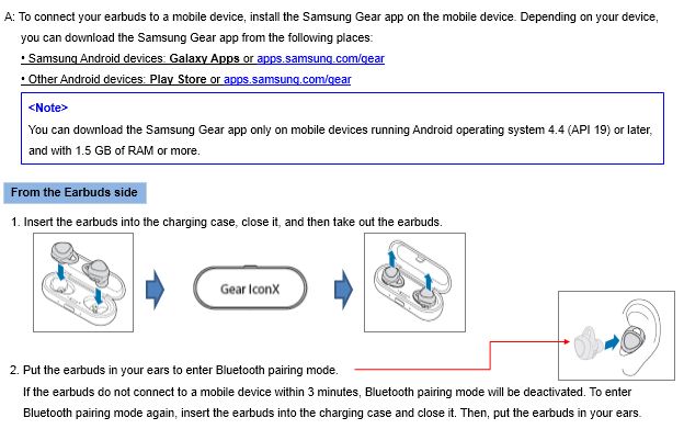 How do I connect the earbuds to a mobile device?