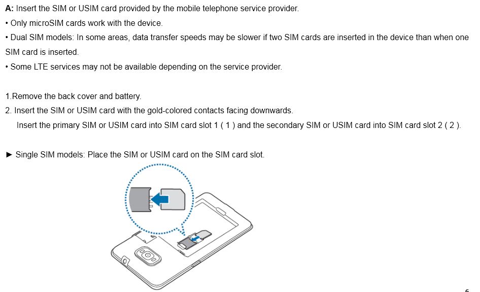 How Do I install the SIM or USIM card on Samsung Z4?