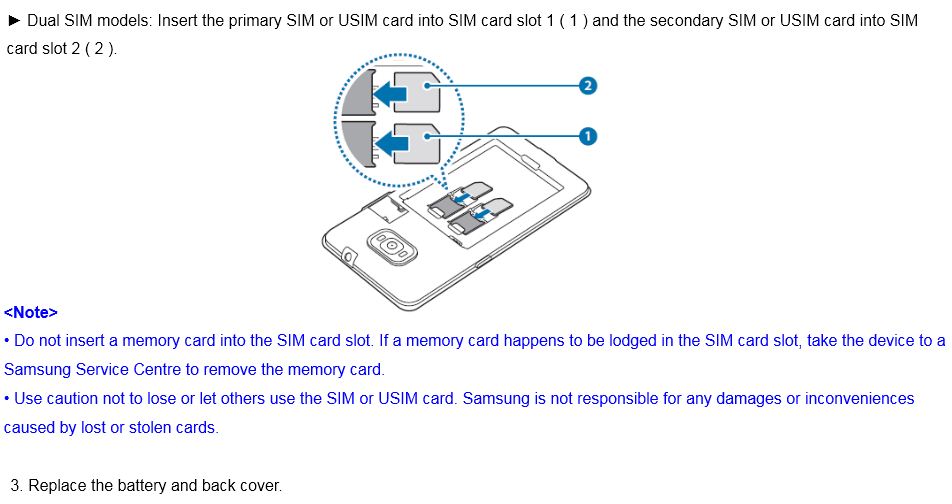 How do I install the SIM or USIM card on Samsung Z4?