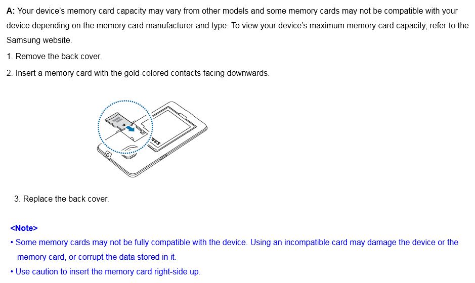 How Do I install a memory card on Samsung Z4?
