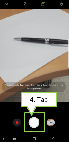 Galaxy Note8: How do I take portraits using Live focus feature?