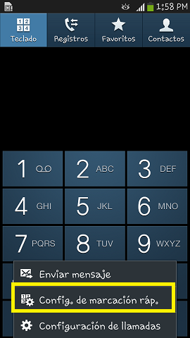 Configurar la Marcación Rápida en nuestro Galaxy S4