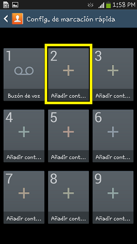Configurar la Marcación Rápida en nuestro Galaxy S4