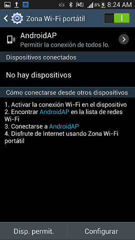 ¿Cómo uso mi Galaxy S4 como un módem Wi-Fi? (GT-I9500)