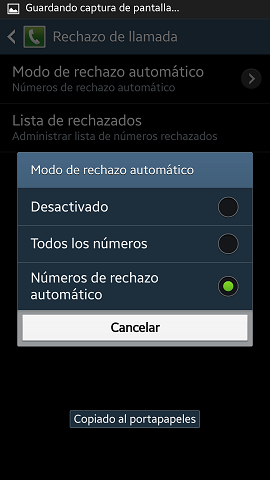 Cómo bloquear llamadas entrantes en un Galaxy S4. (GT-I9500)