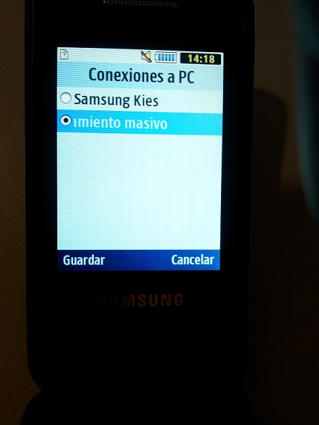¿Cómo conectar cómo almacenamiento masivo el GT-C3520?