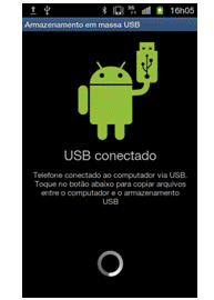 Android 2.3: Como conectar o Aparelho em modo de armazenamento em massa?