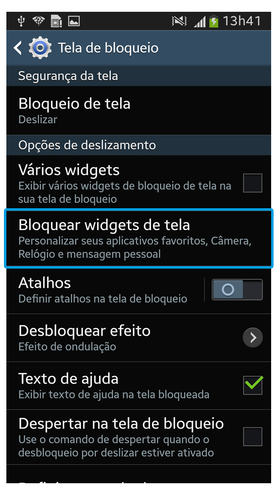 Como editar a mensagem pessoal da Tela de Bloqueio?