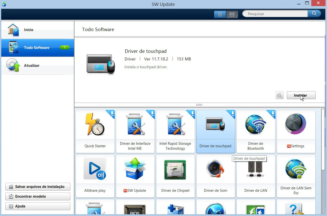 Driver: Como atualizar um driver pelo SW Update.