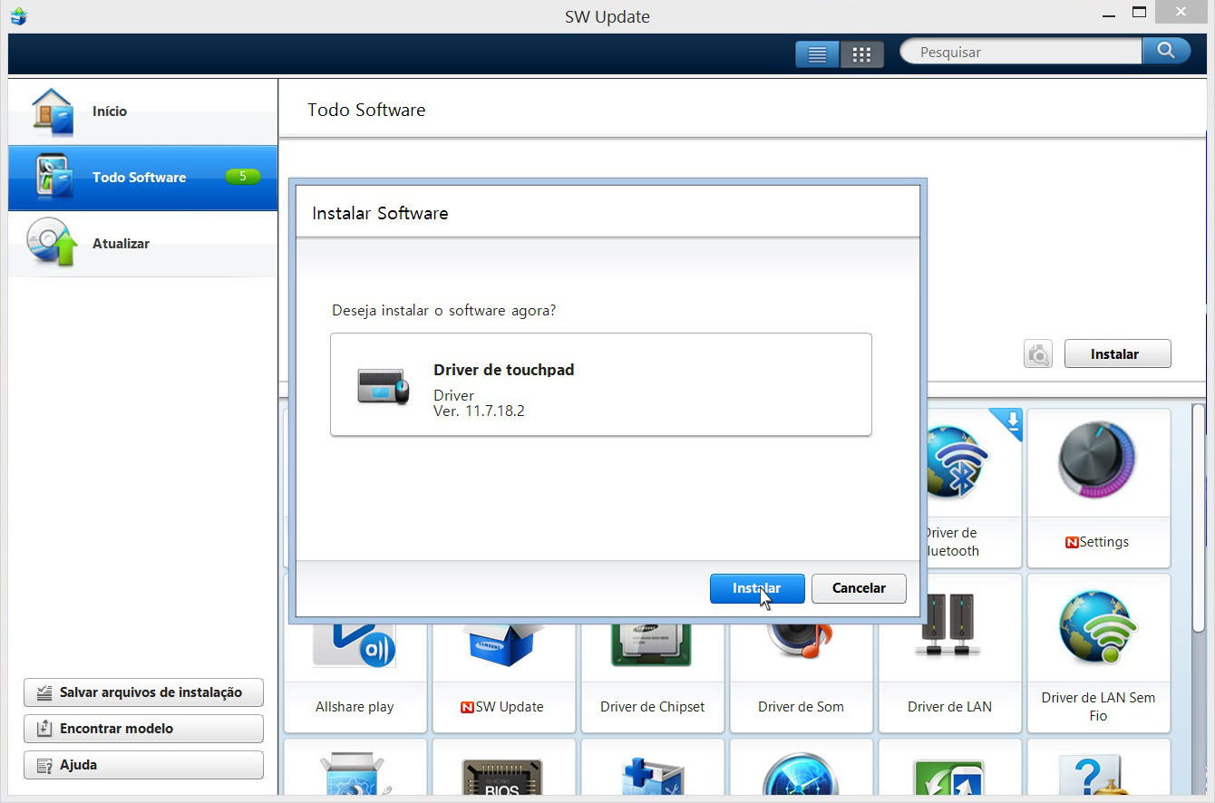 Driver: Como atualizar um driver pelo SW Update.