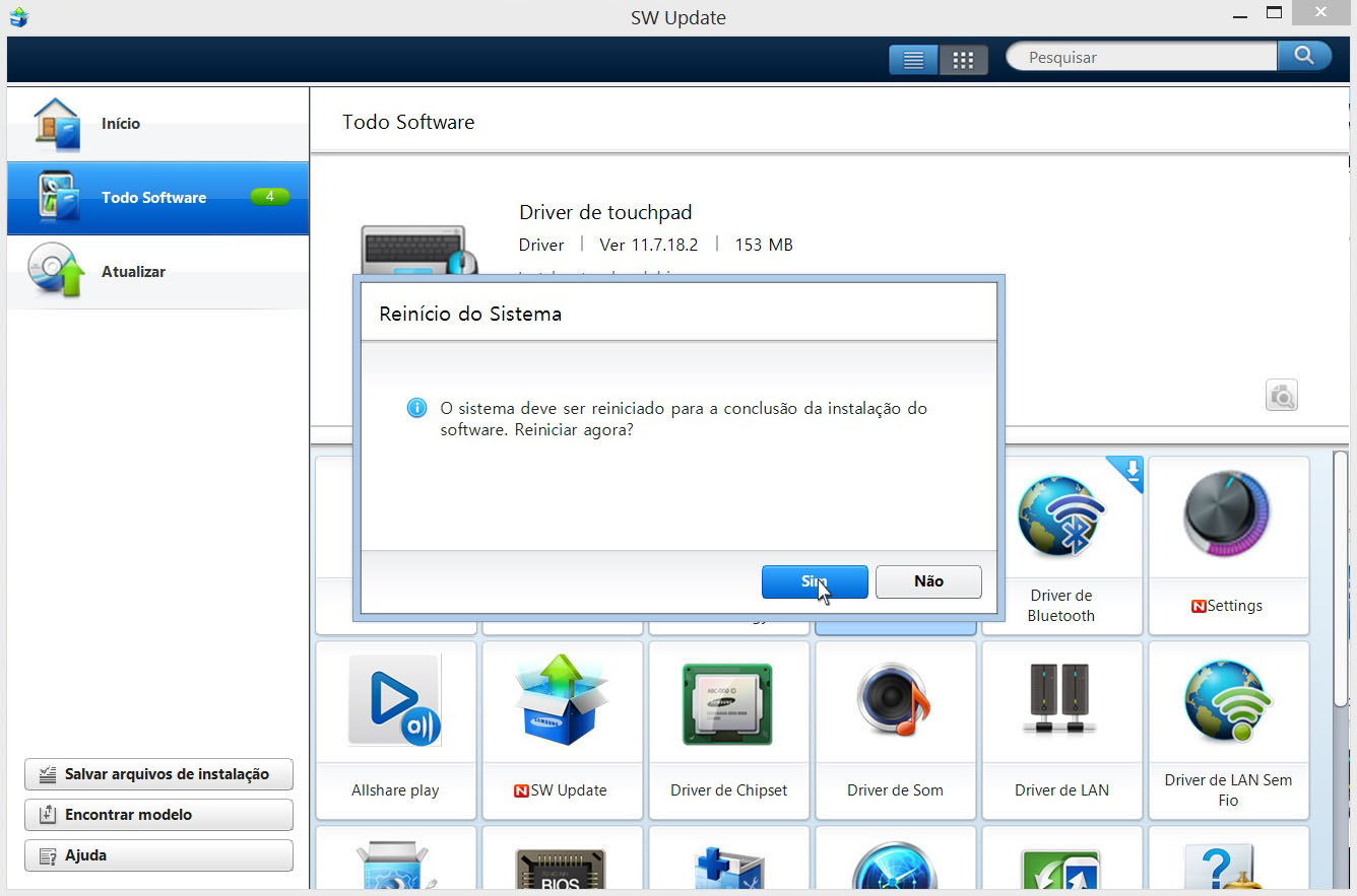 Driver: Como atualizar um driver pelo SW Update.