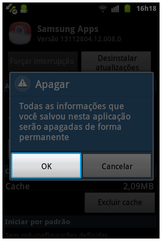 Android 2.3.6: Como limpar dados e excluir aplicativos?