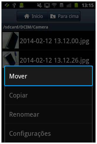 Android 2.3.6: Como mover arquivos para o Cartão de Memória?