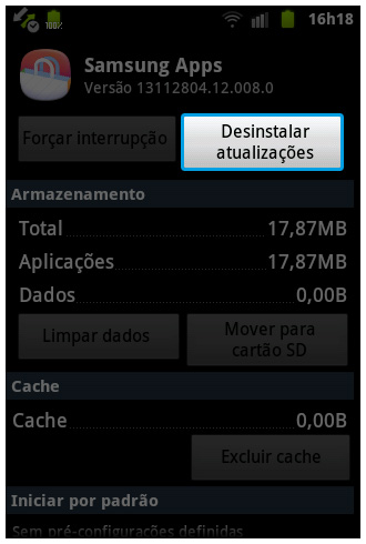 Android 2.3.6: Como limpar dados e excluir aplicativos?