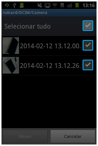 Android 2.3.6: Como mover arquivos para o Cartão de Memória?