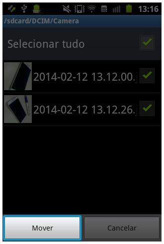 Android 2.3.6: Como mover arquivos para o Cartão de Memória?