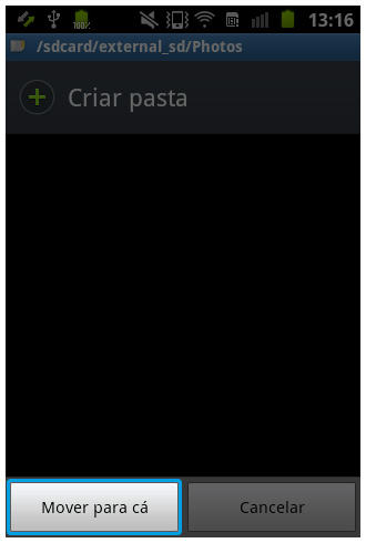 Android 2.3.6: Como mover arquivos para o Cartão de Memória?