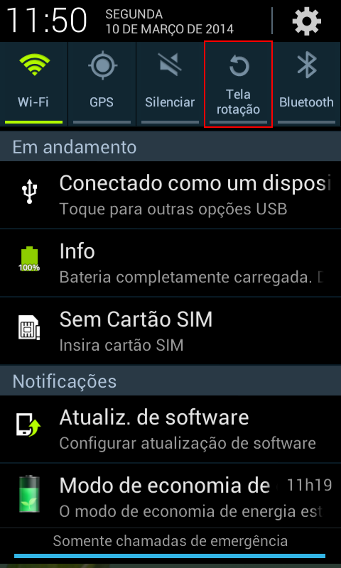 Android 4.0/Android 4.1: Como ativar a rotação de tela?