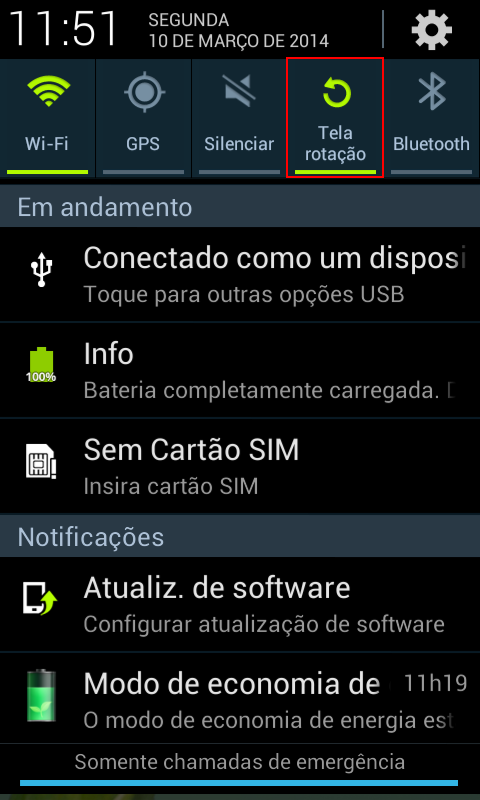Android 4.0/Android 4.1: Como ativar a rotação de tela?