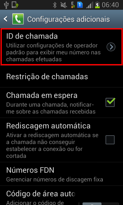 Android 4.0/Android 4.1.2: Como ocultar/mostrar seu ID de chamada