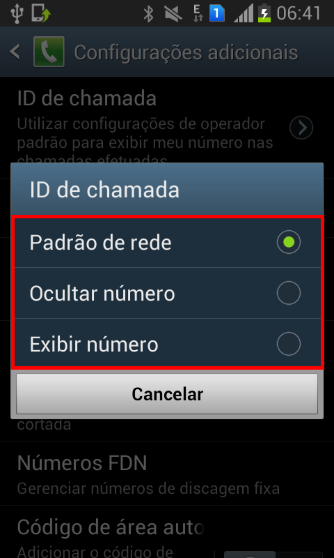 Android 4.0/Android 4.1.2: Como ocultar/mostrar seu ID de chamada
