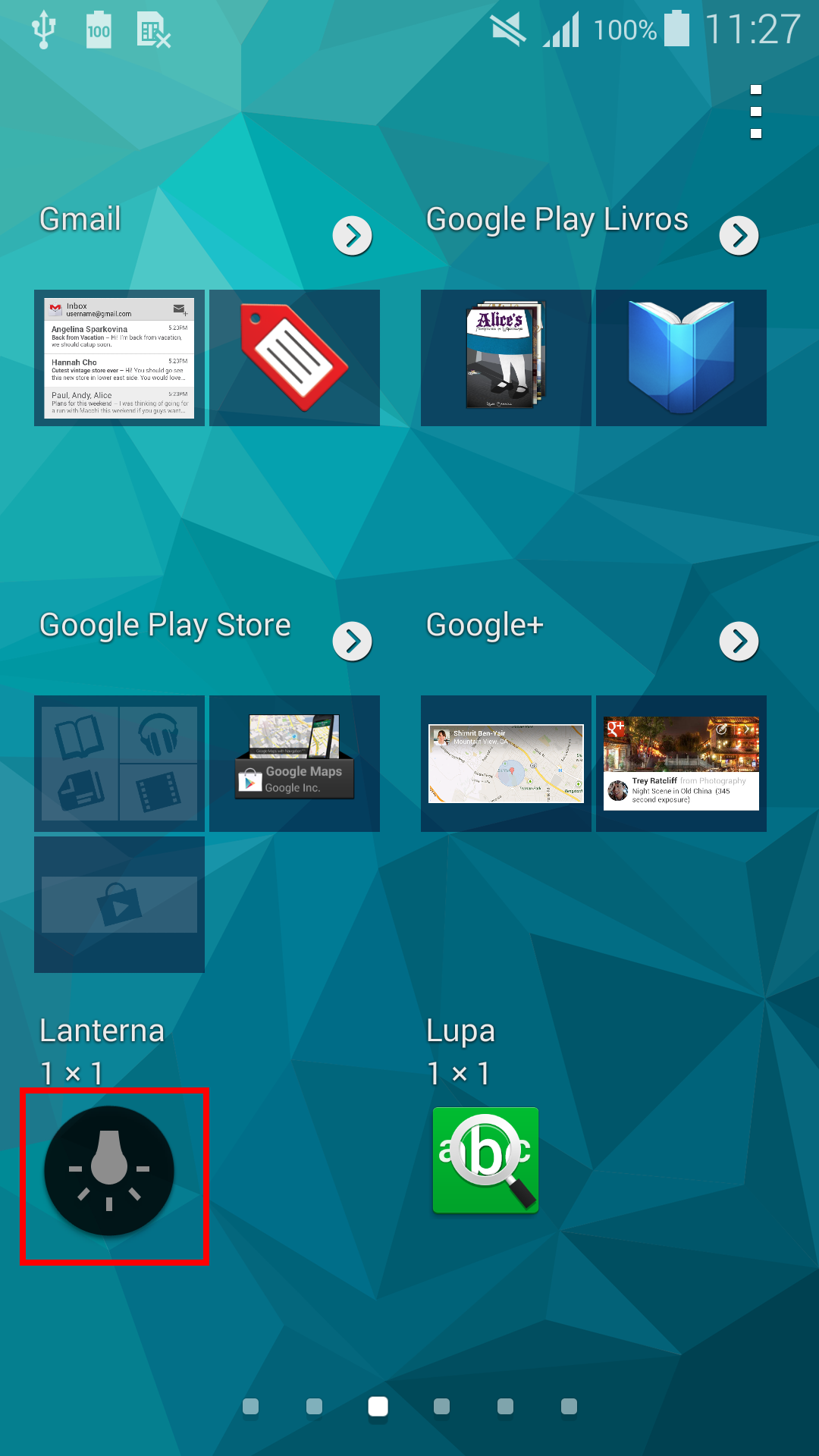 Como adicionar widgets na tela do seu Galaxy S5?