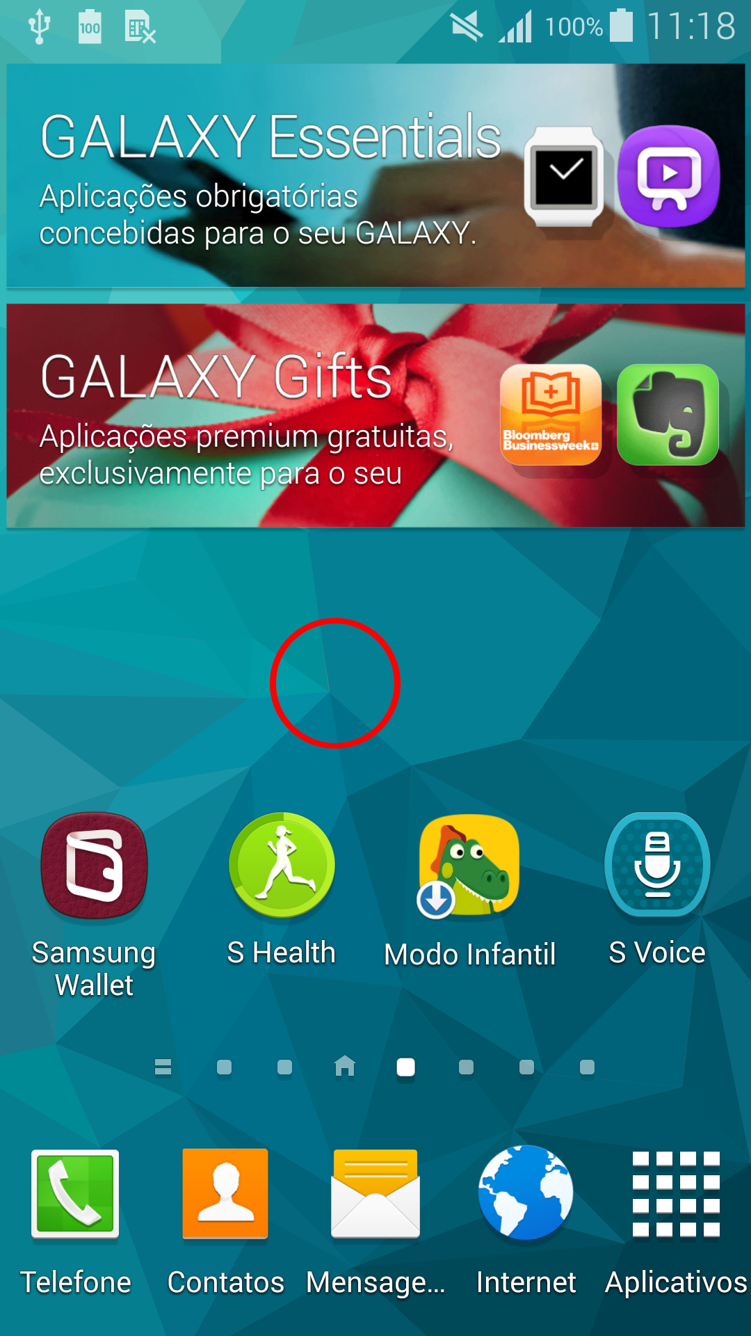 Como adicionar widgets na tela do seu Galaxy S5?