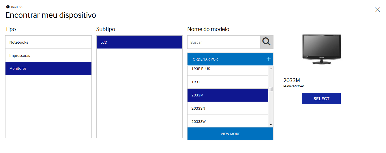 Driver: Onde realizar o download de drivers para seu monitor no site da Samsung?