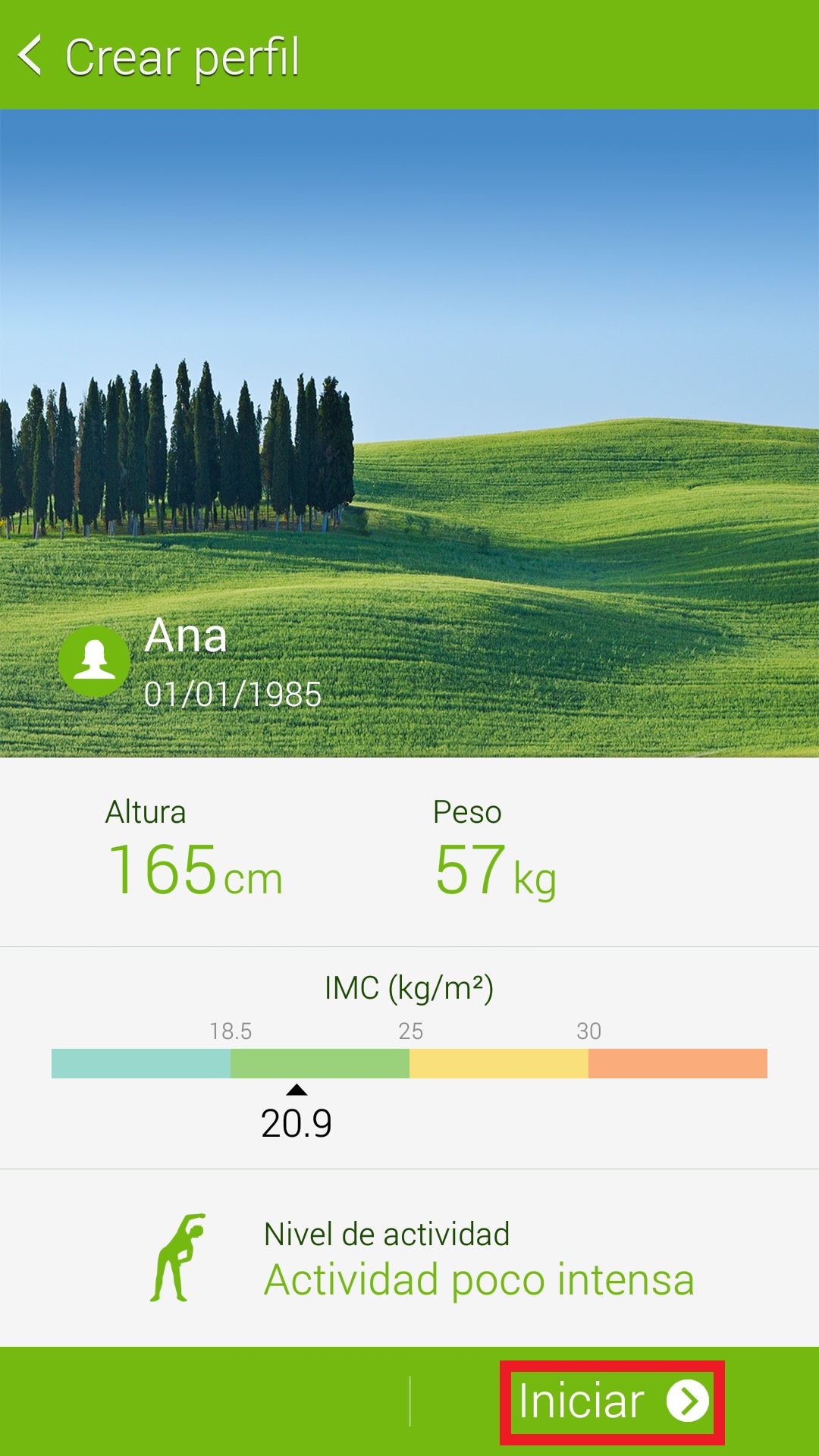 Galaxy S5: Configurar S Health