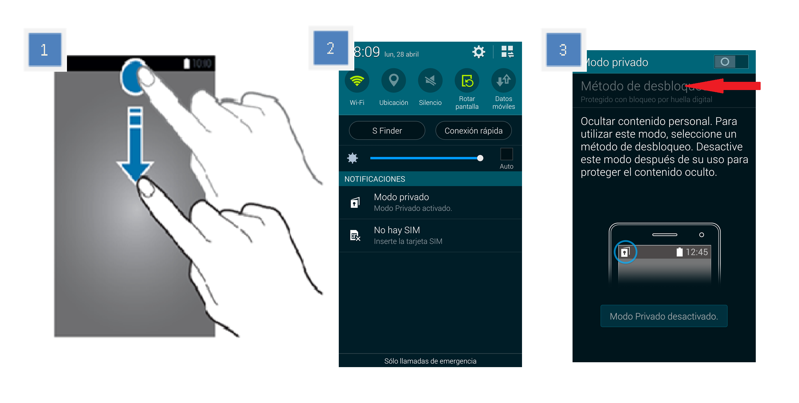 Galaxy S5: Modo Privado. ¿Cómo protejo mis archivos?