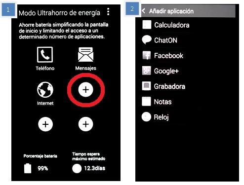 Galaxy S5: Ultrahorro de energía. ¿Cómo lo configuro?