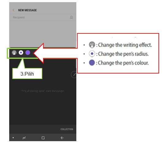Bagaimana cara menggunakan Live Message Note 8?