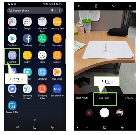 Bagaimana cara mengambil foto dengan fitur Dual Camera?