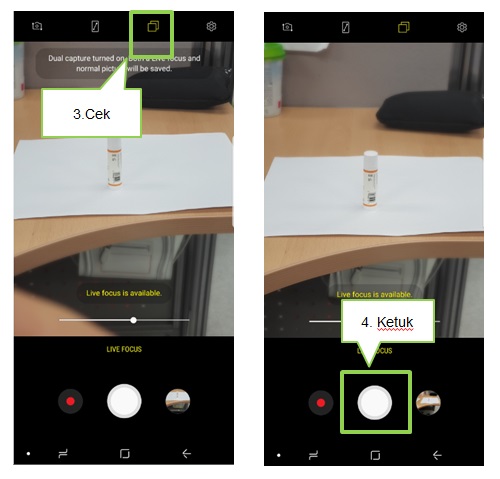 Bagaimana cara mengambil foto dengan fitur Dual Camera?