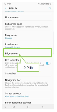 Bagaimana cara mengatur Edge Lighting layar Note 8?