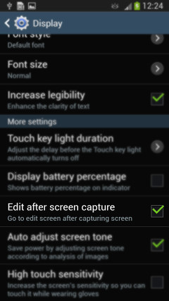 Enabling Edit after Screen capture on Galaxy S4