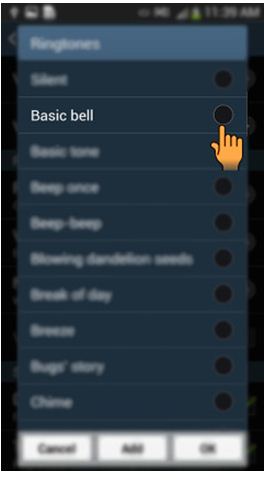 How to set ringtone to Bell sound on Galaxy S4