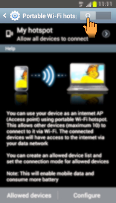 How to use Samsung Galaxy J Series as a portable WiFi hotspot?