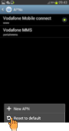 How to Reset APN Settings in Samsung Galaxy Note2 (GT-N7100)?