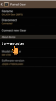 How to upgrade Samsung Galaxy Gear via FOTA?