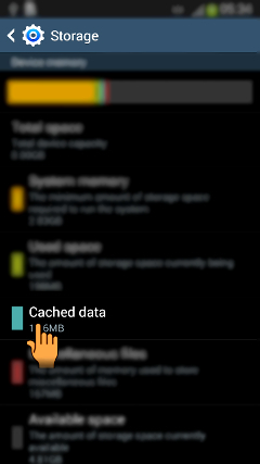 How to clear Storage Cached data in Samsung Galaxy S3(GT-I9300) JB OS 4.3?