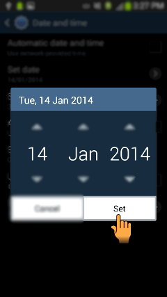 How to set Date and Time manually in Samsung Galaxy Grand Neo(GT-I9060)?