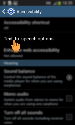 How to enable Google Text To Speech and Samsung TTS in Samsung Galaxy Grand Neo(GT-I9060)?
