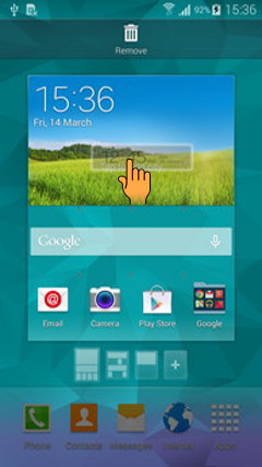 How to add Widgets on the Home screen of Samsung Galaxy S5(SM-G900H