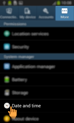 How to set Date and Time manually in Samsung Galaxy Grand Neo(GT-I9060)?
