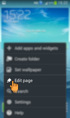 How to remove page from Home screen in Samsung Galaxy Grand Neo(GT-I9060)?