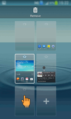 How to remove page from Home screen in Samsung Galaxy Grand Neo(GT-I9060)?
